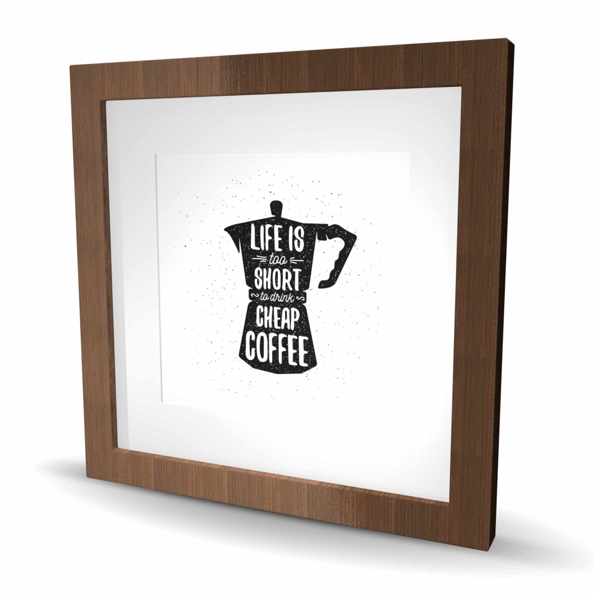 C1FM1616VEUPH5 16 x 16 in. Life & Coffee - Kitchen Illustrative Framed Print Decor