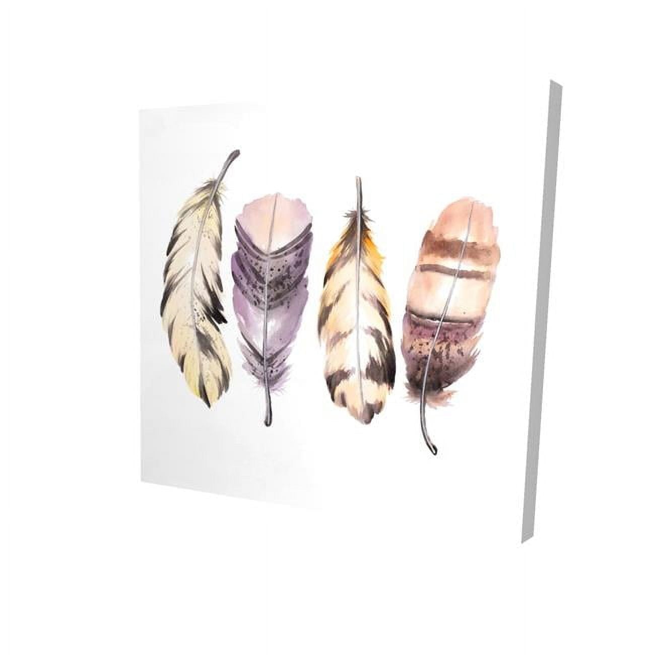 8 x 8 in. Purple Feather Set-Print on Canvas