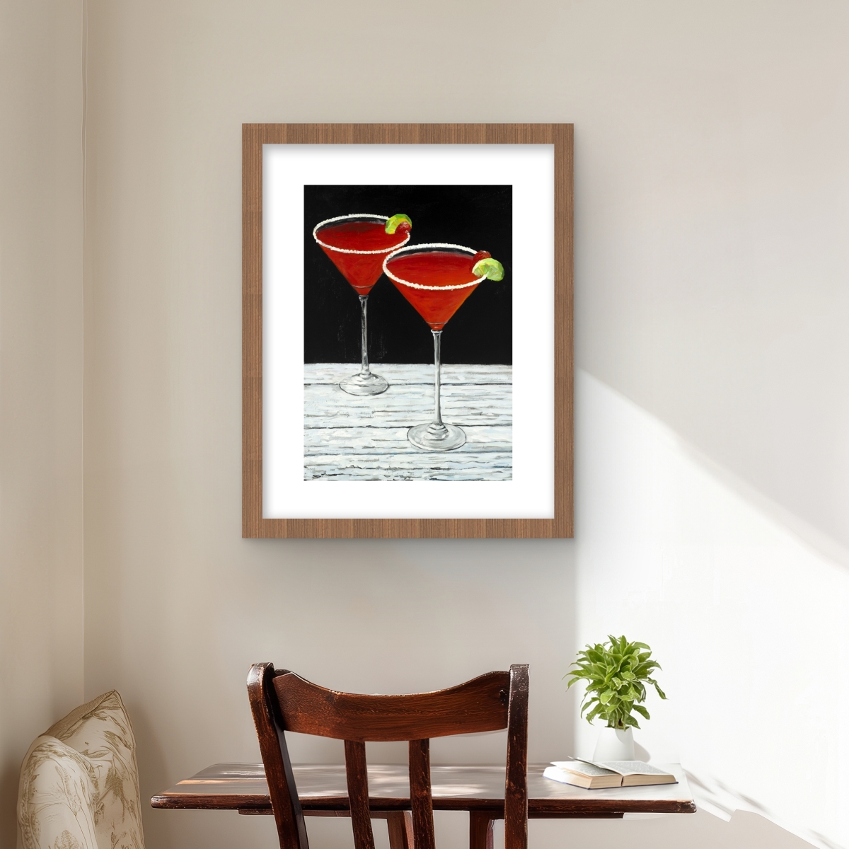 C1FM162024IKTU 16 x 20 in. Cosmopolitan Drink Framed Matted Print for Home Decor