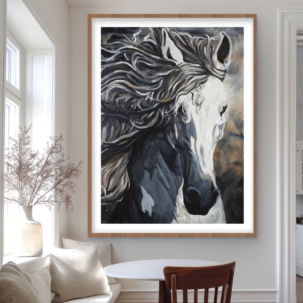 C1FM3648CKCVCI 36 x 48 in. Front Wild Horse - Rustic Framed Matted Print for Home Decor