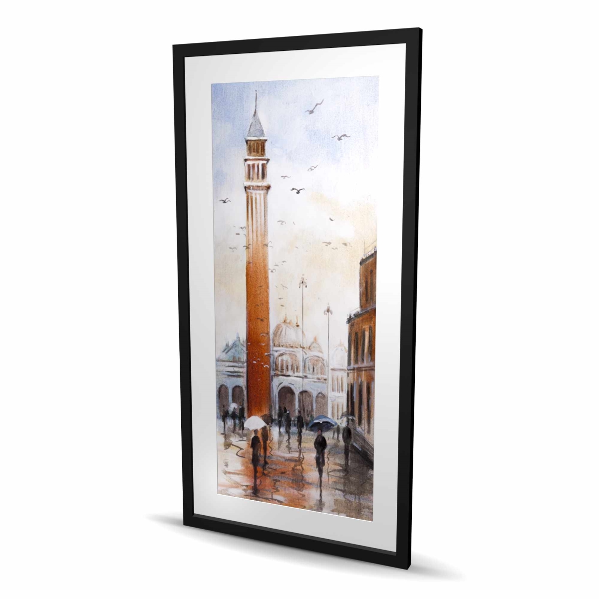 C1FM24480J43FF 24 x 48 in. St Marks Square Venice - Framed Matted Print for Home Decor