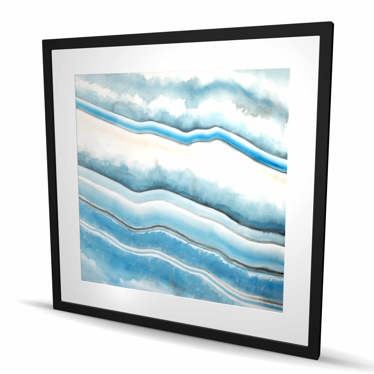 C1FM3636NP33MM 36 x 36 in. Textured Geode - Abstract Framed Matted Print for Home Decor