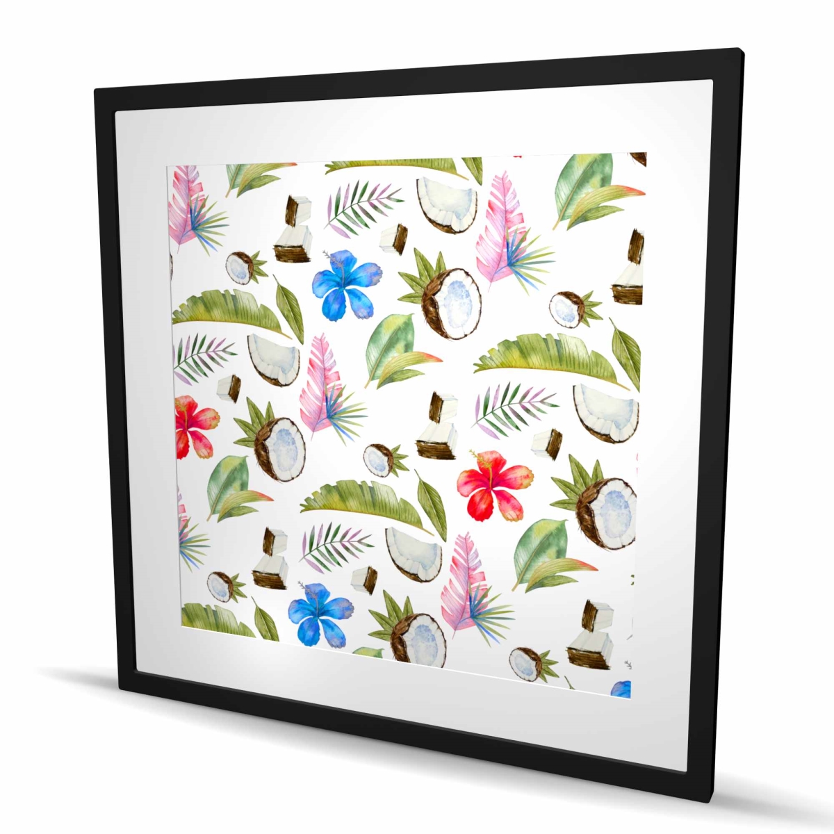 C1FM3636AKLMLL 36 x 36 in. Tropical Pattern Floral Botanical Print - Exotic Home Decor