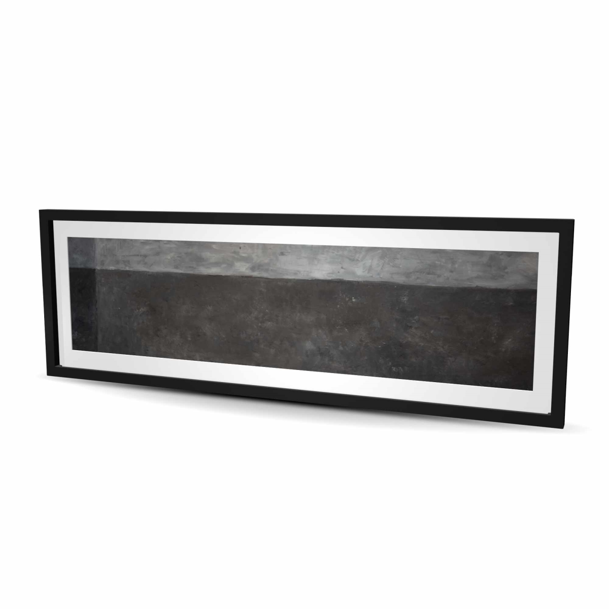 C1FM2060I2HGJE 20 x 60 in. Shades of Gray - Black Framed Matted Print for Home Decor