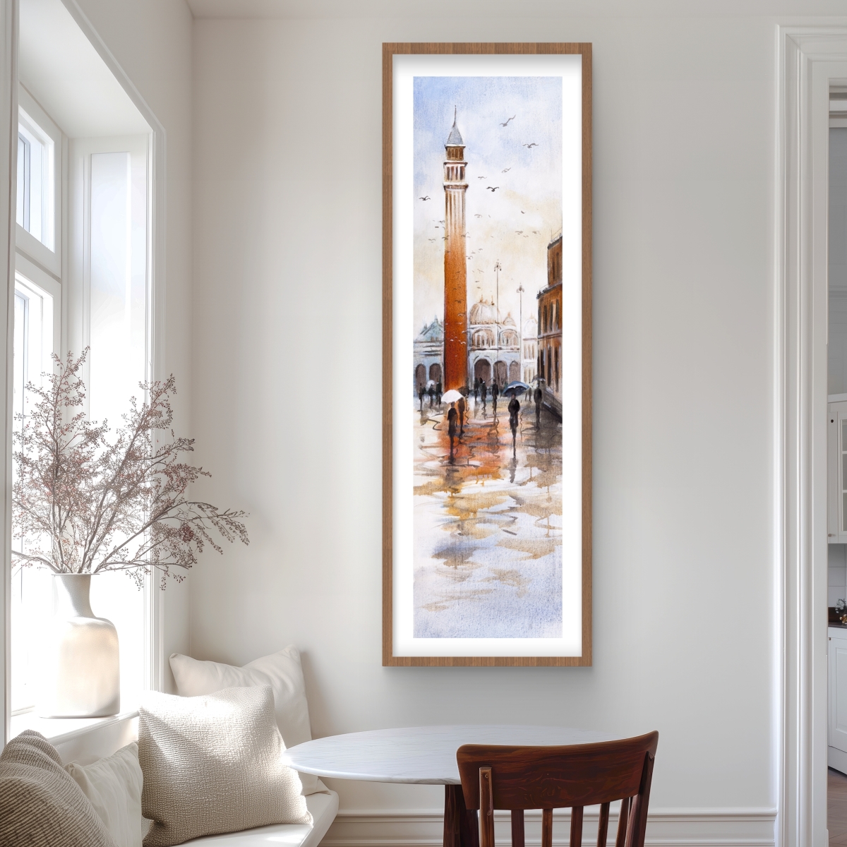 C1FM2060QQVWSJ 20 x 60 in. St Marks Square Venice Print - Framed Matted Home Decor