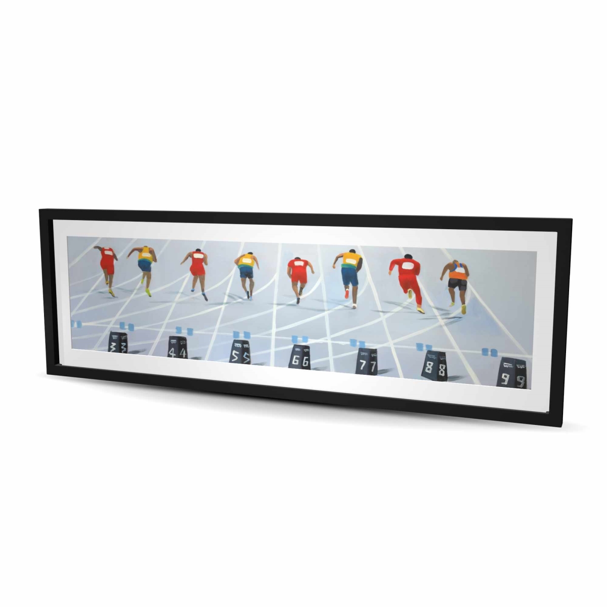 C1FM2060UOXJZ0 20 x 60 in. Race of 10 Meters - Hobbies Contemporary Framed Print Decor