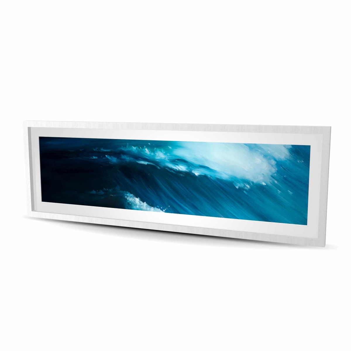 C1FM2060M6B0YA 20 x 60 in. Unleashed Sea - Coastal Waves Framed Matted Print for Decor
