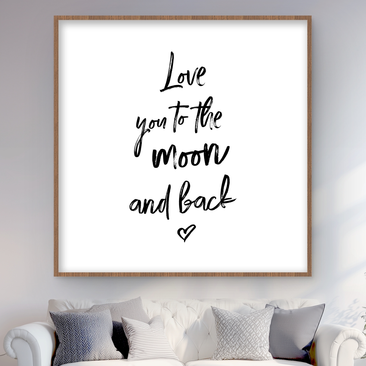 C1FM4848VDIAFL 48 x 48 in. Love You to the Moon & Back - Best Sellers Framed Print