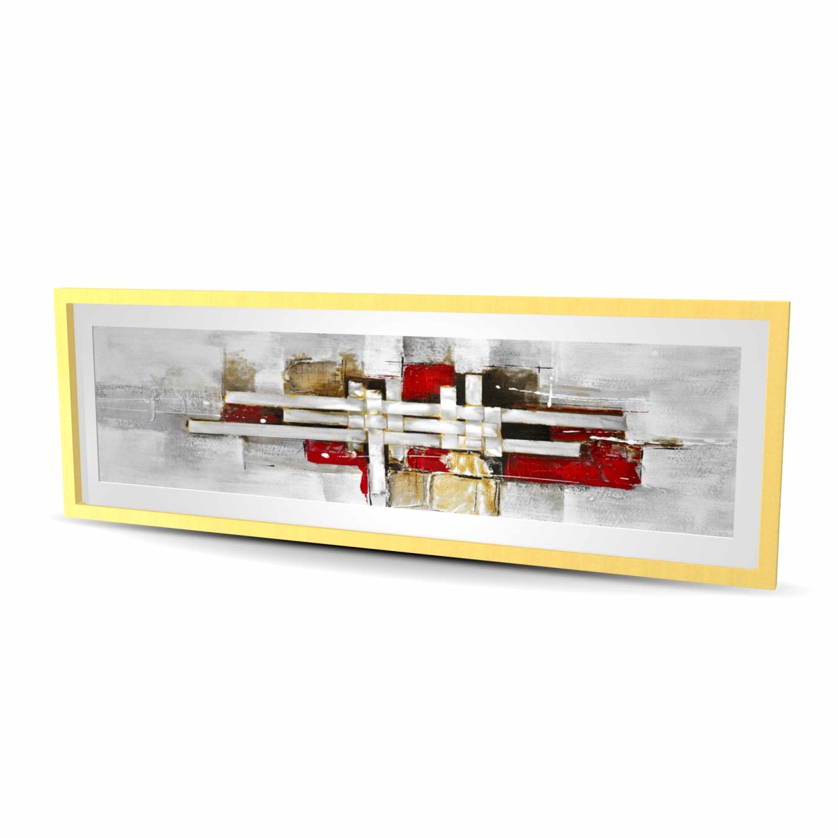 C1FM206076YXS9 20 x 60 in. Abstract Intertwining Shapes - Modern Bedroom Framed Print