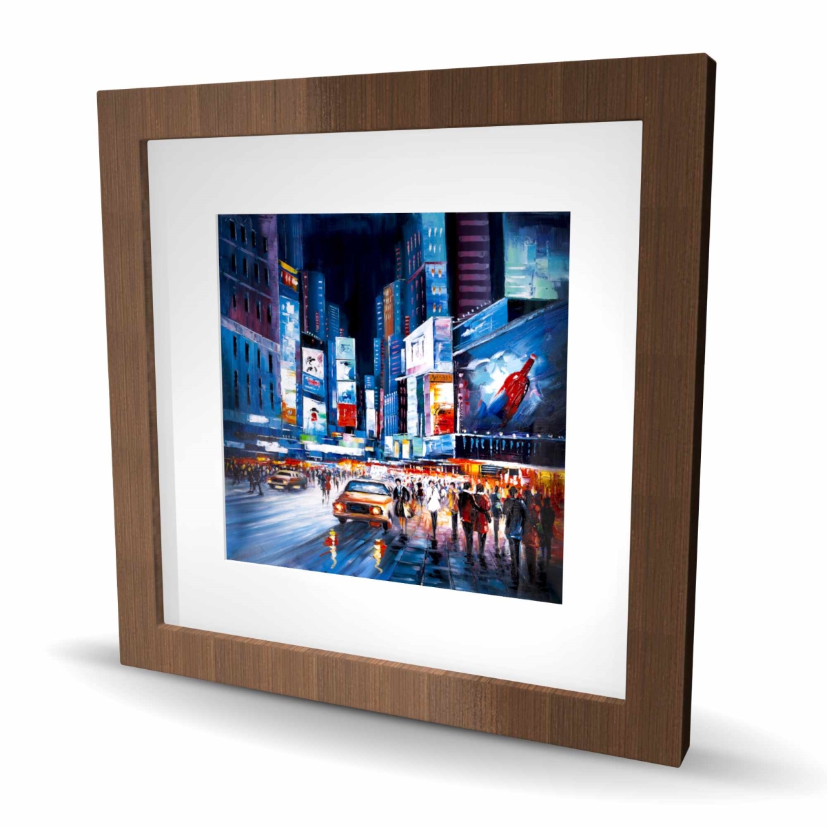 C1FM1616EQ9L51 16 x 16 in. Times Square Perspective - Classic Blue Office Framed Print