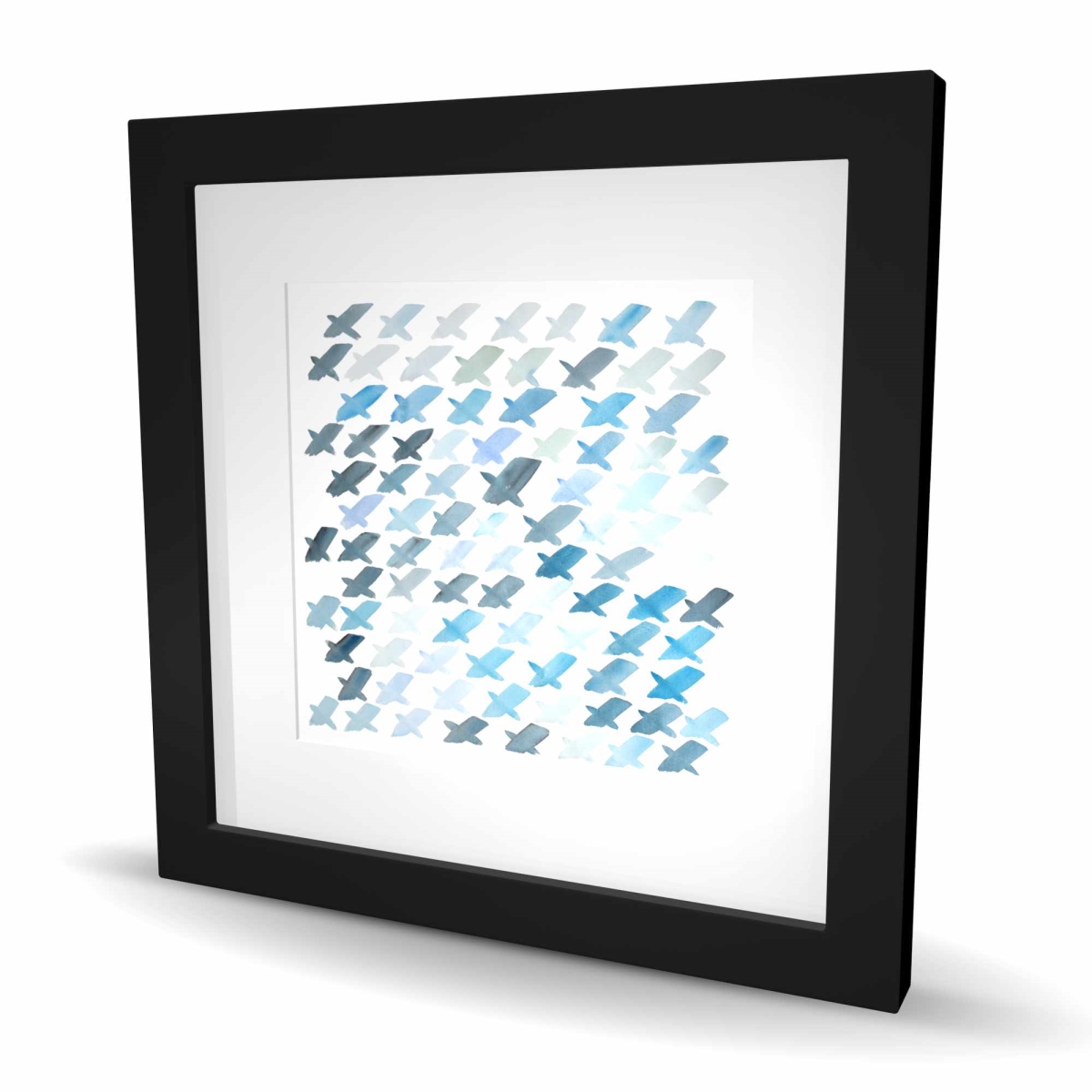 C1FM1616YVTFMP 16 x 16 in. X Pattern - Framed Matted Print for Home Decor - Stylish Art