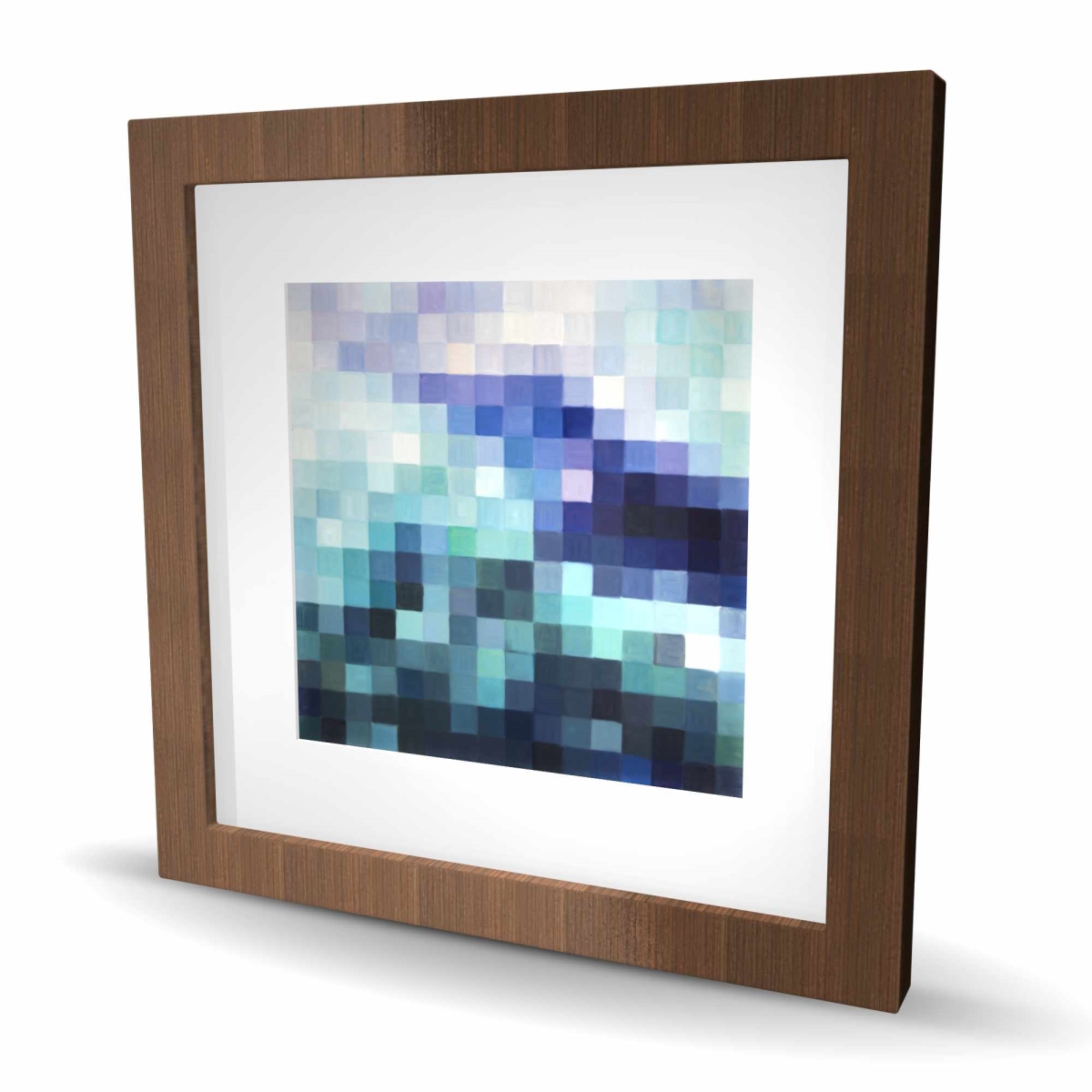 C1FM1616PBBYJU 16 x 16 in. Pixelized Landscape - Abstract Modern Framed Print for Decor