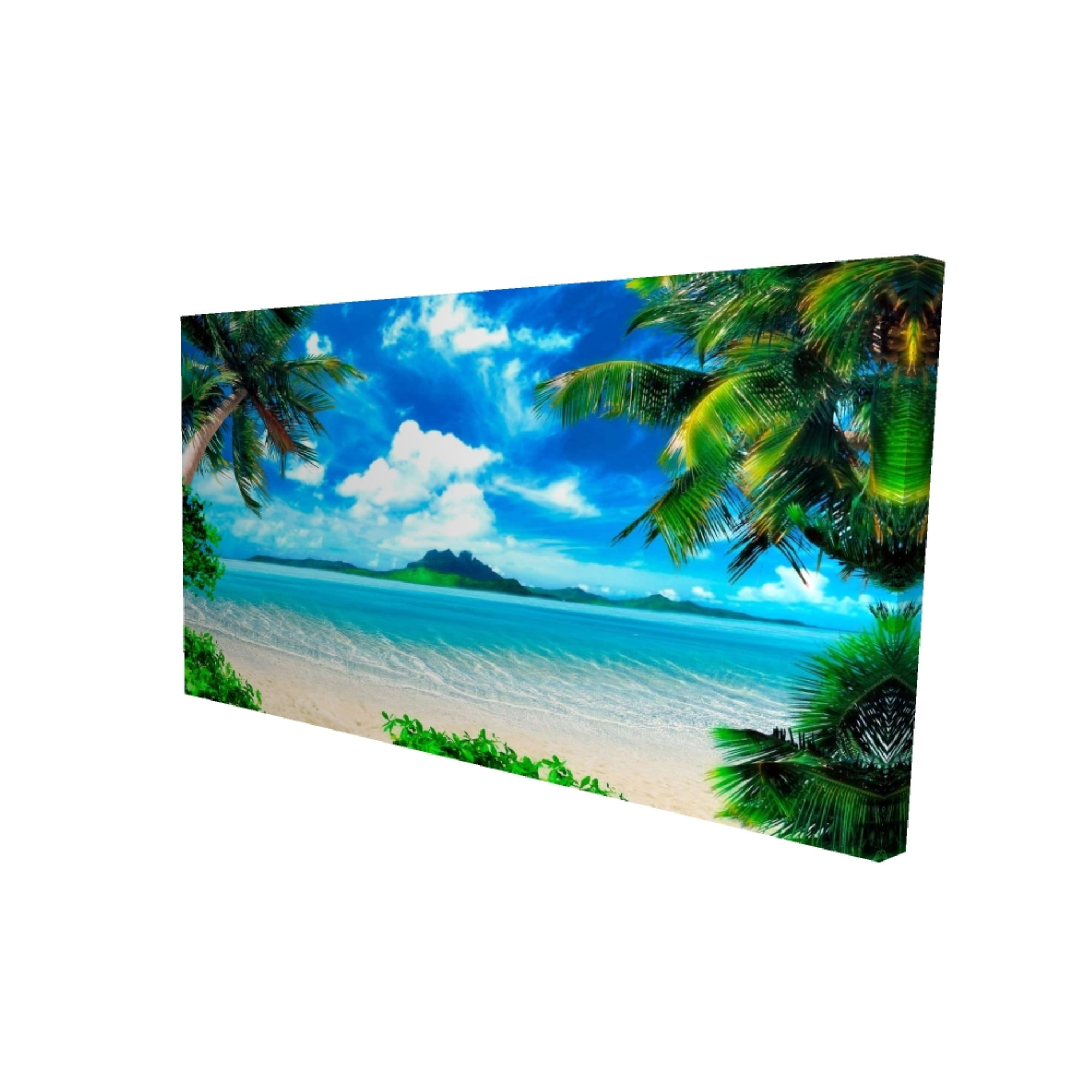 16 x 16 in. Lakeview by Night-Print on Canvas