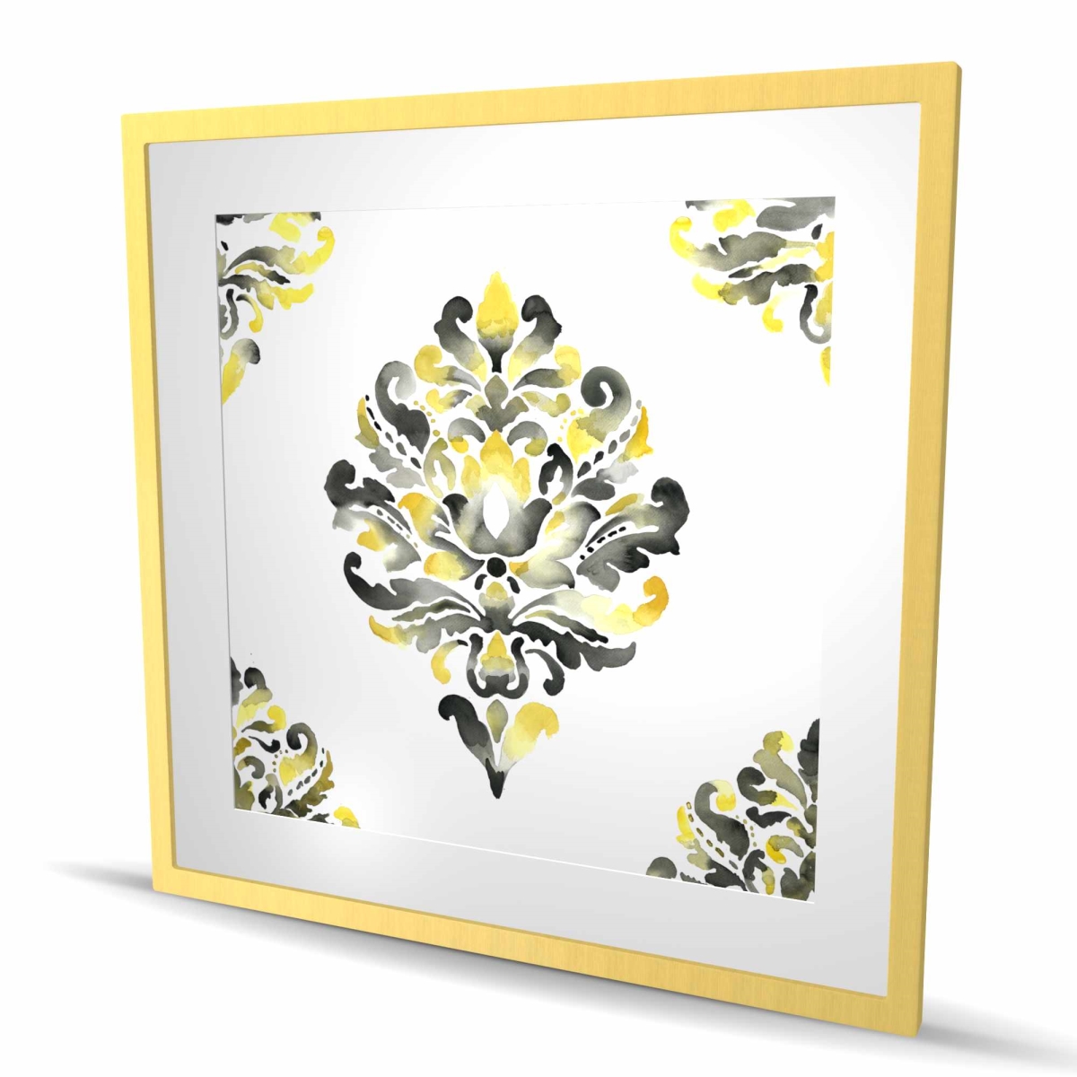 C1FM3636BCO0AQ 36 x 36 in. Baroque Ornament - Bohemian Patterns Framed Matted Print