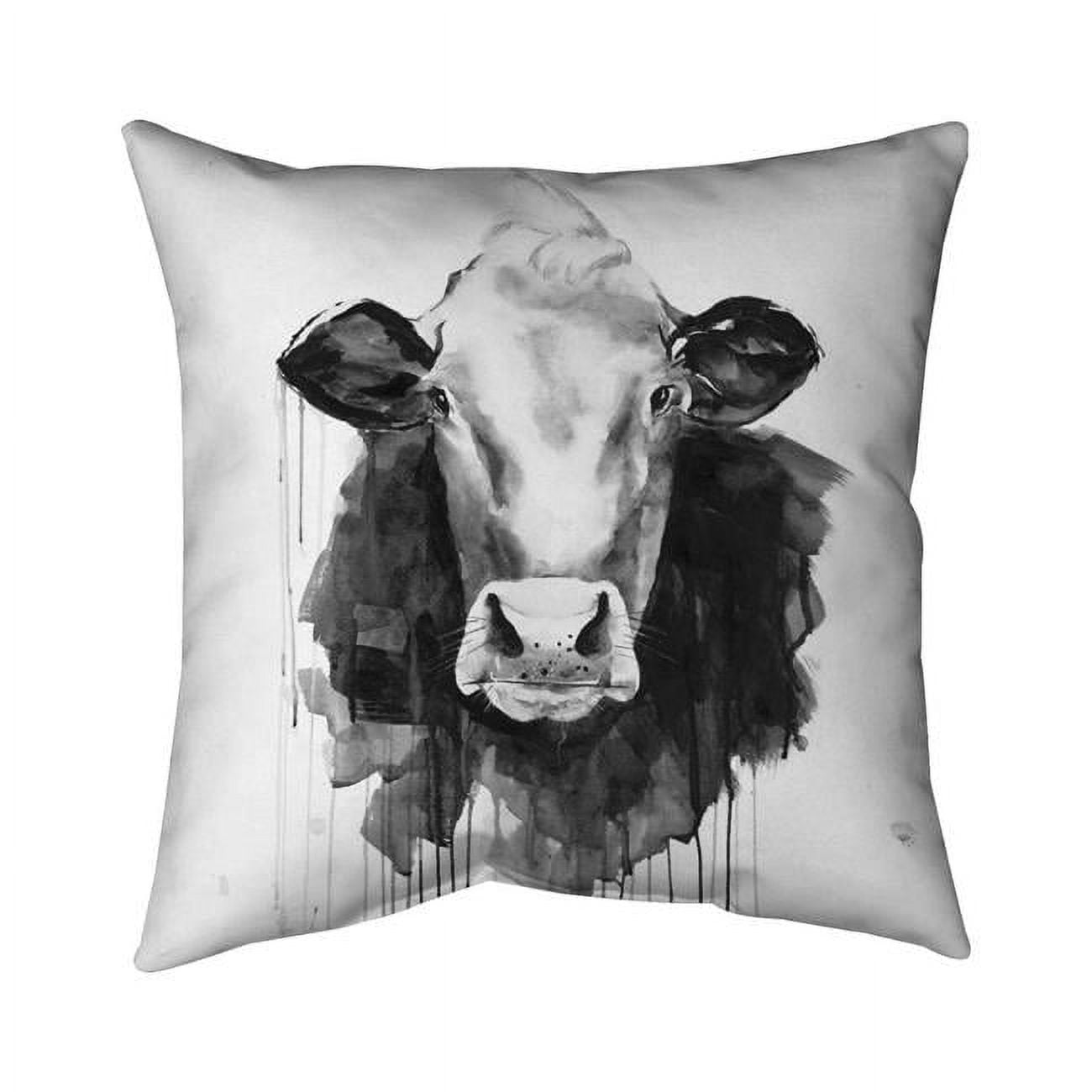 16 x 16 in. Cow-Double Sided Print Indoor Pillow Cover