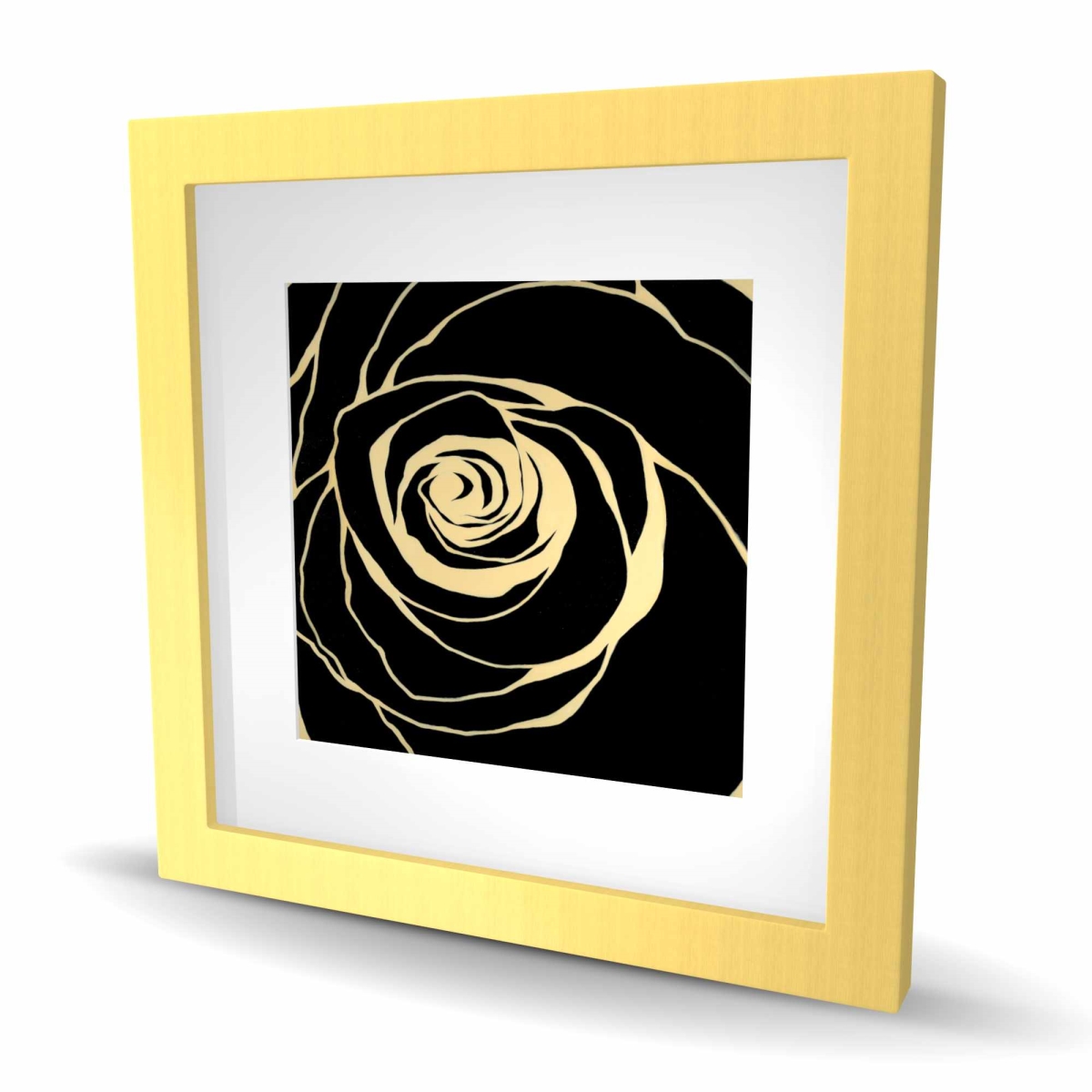 C1FM16161Q2FSQ 16 x 16 in. Black Rose - Living Room Floral Print - Home Decor Art