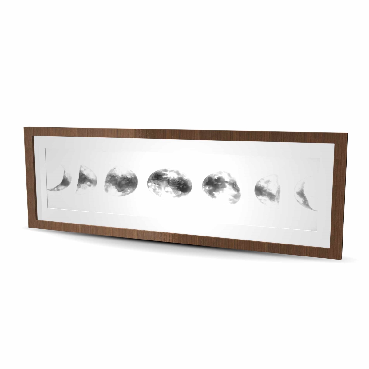 C1FM1648157YYA 16 x 48 in. Eclipse in Several Phases - Minimalist Framed Print Decor