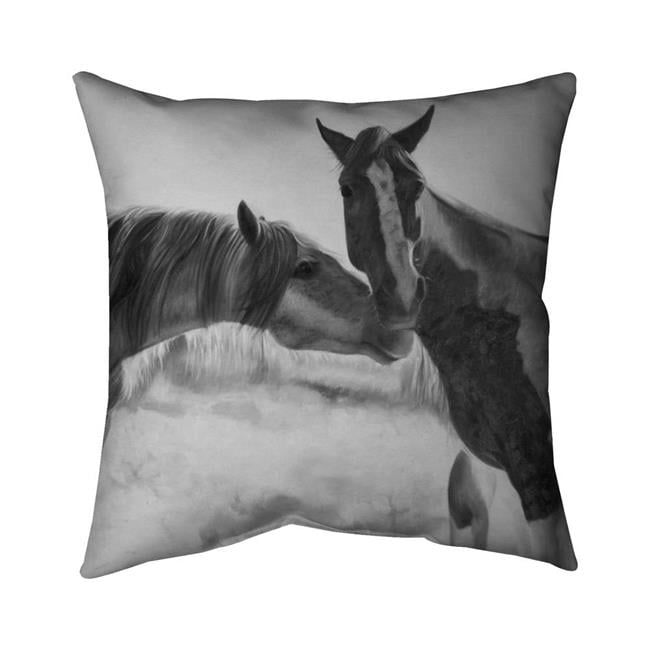 16 x 16 in. Horses Lover-Double Sided Print Indoor Pillow Cover