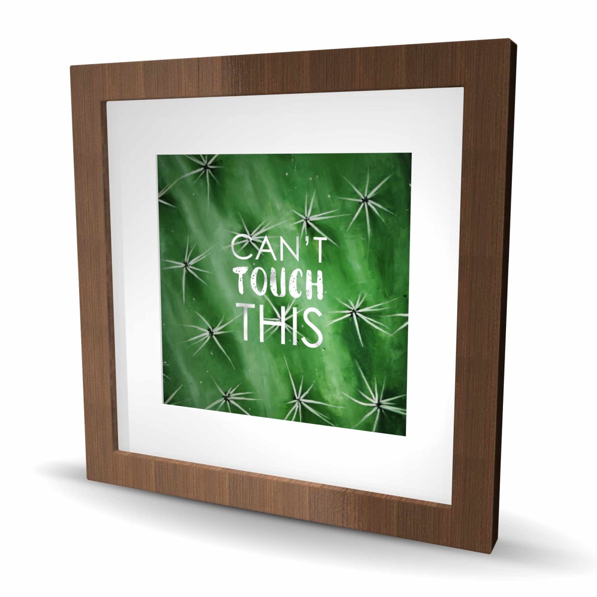 C1FM1616ATGOTZ 16 x 16 in. Cannot Touch This - Green Quotes Motivational Framed Print