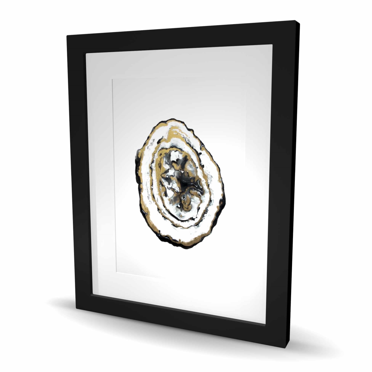 C1FM162069GIRM 16 x 20 in. Golden Geode - Kitchen Minerals Framed Matted Print Decor