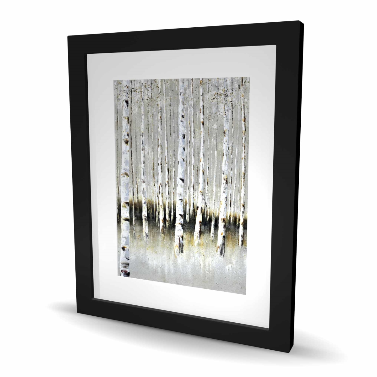 C1FM1620PMOXUC 16 x 20 in. Winter Forest Landscape - Framed Matted Print for Home Decor