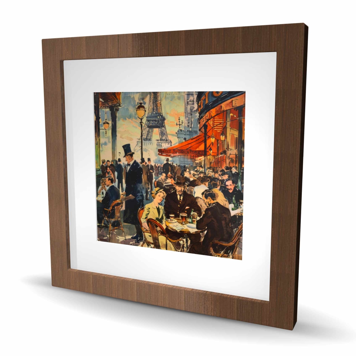 C1FM1616SD3NGJ 16 x 16 in. Served - Turquoise Framed Matted Print for Home Decor