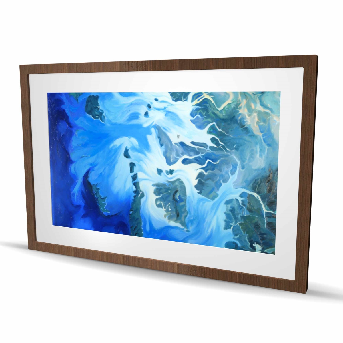 C1FM2436R6C303 24 x 36 in. Satellite View of Mergui Islands - Framed Matted Print Decor