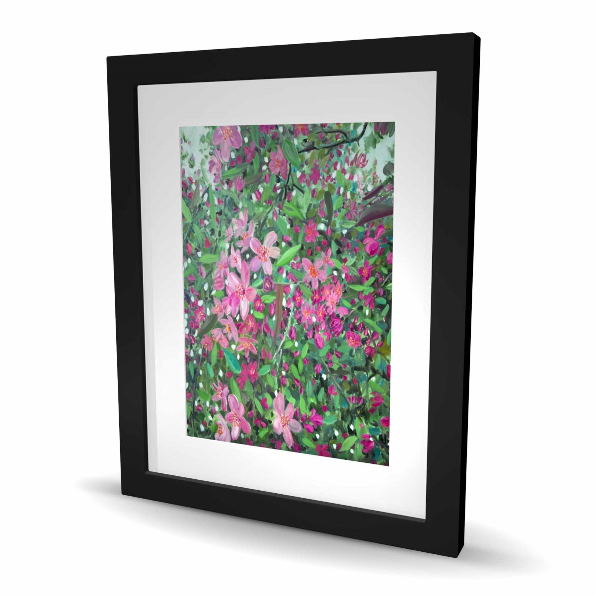 C1FM1620D94PJJ 16 x 20 in. Cherry Tree Blooming Print - Pink Framed Matted Decor
