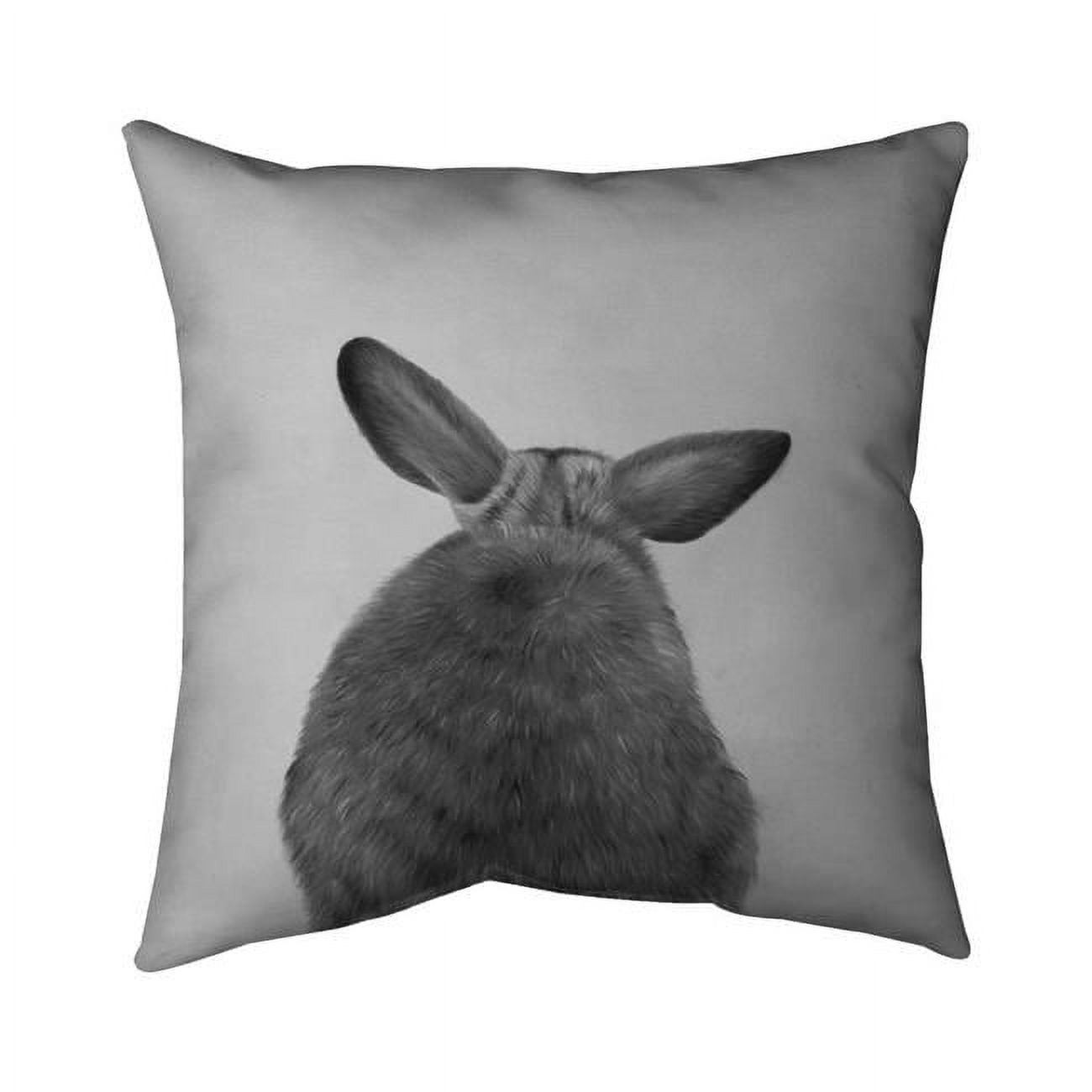 16 x 16 in. Little Rabbit From Behind-Double Sided Print Indoor Pillow Cover