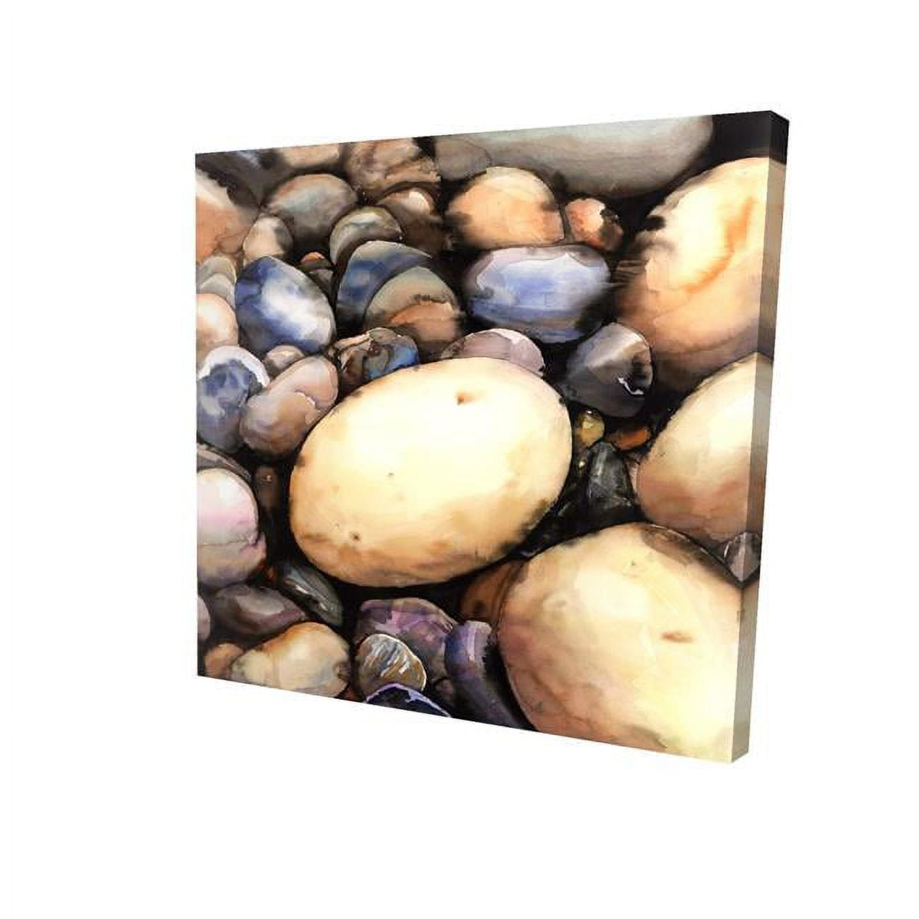 16 x 16 in. Beach Pebbles-Print on Canvas