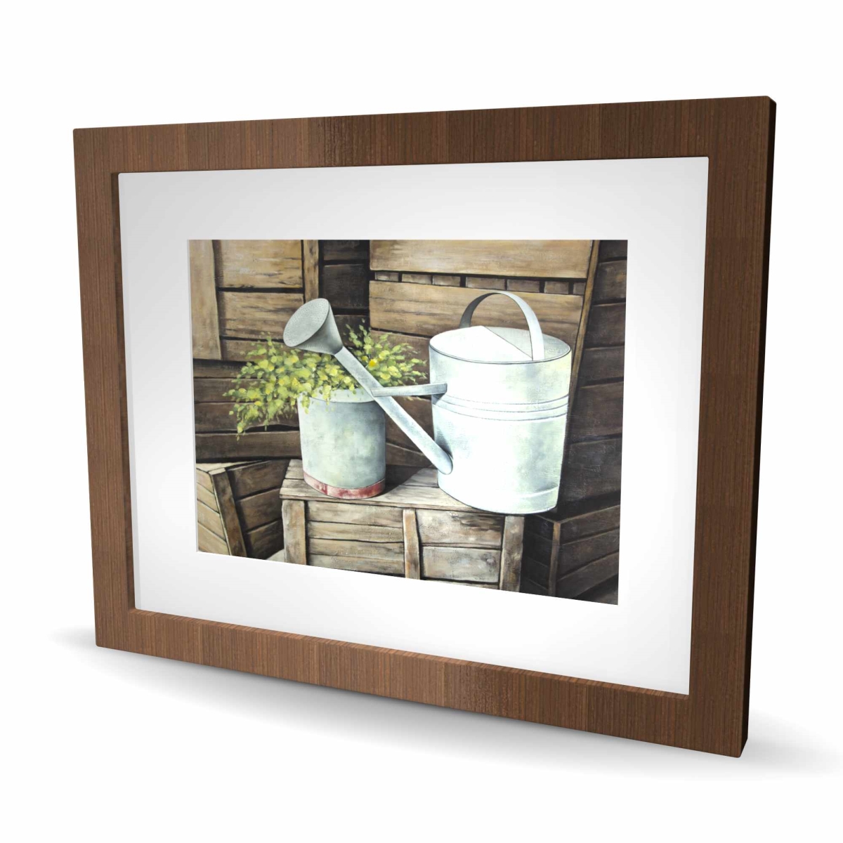 C1FM16209S6LP6 16 x 20 in. Vintage Watering Can - Still Life Kitchen Framed Print Decor