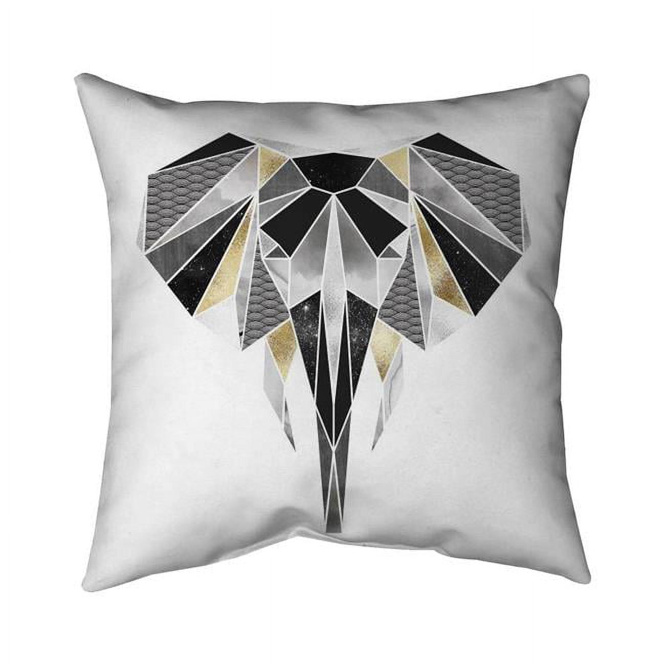 16 x 16 in. Geometric Elephant-Double Sided Print Indoor Pillow Cover