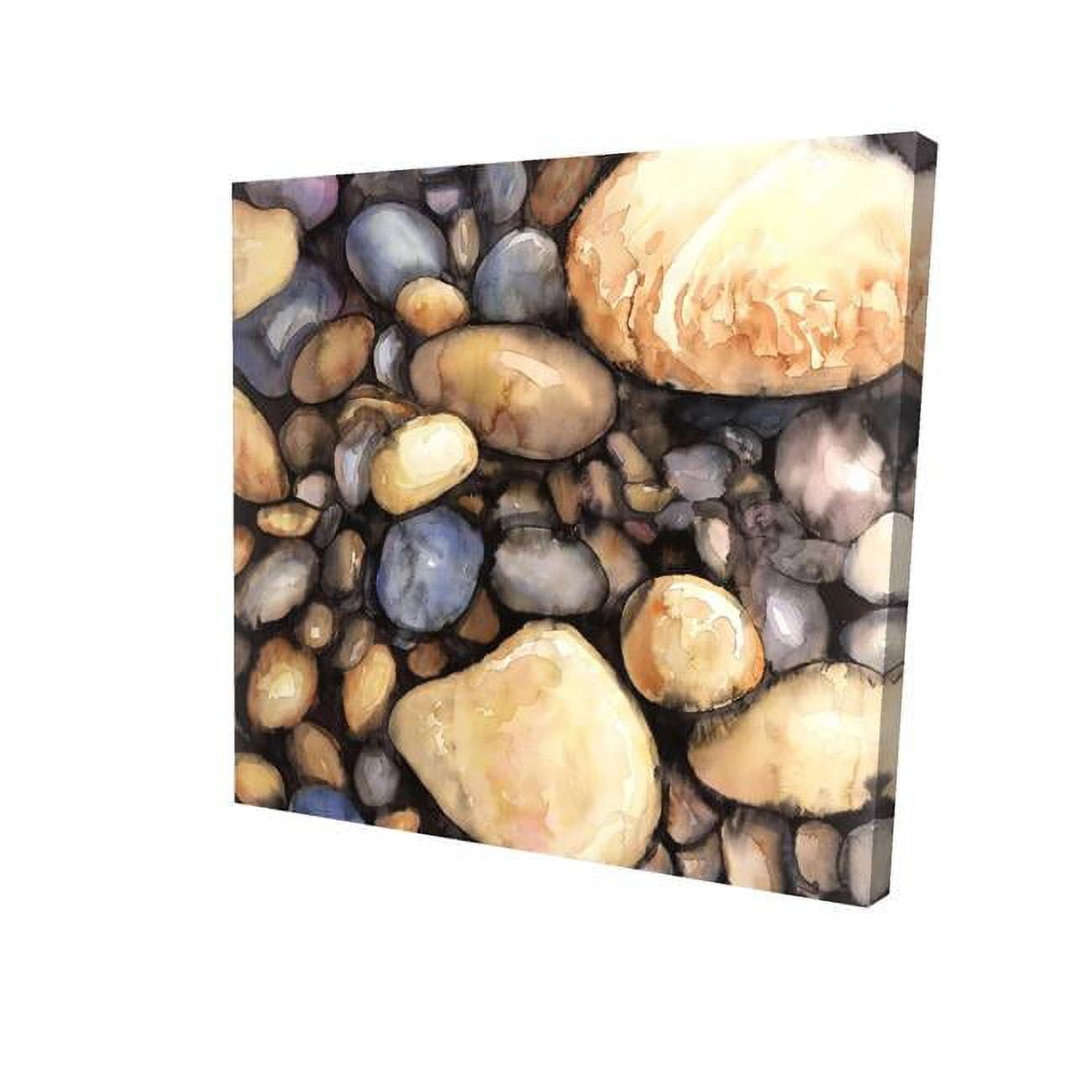 16 x 16 in. Small Pebbles-Print on Canvas