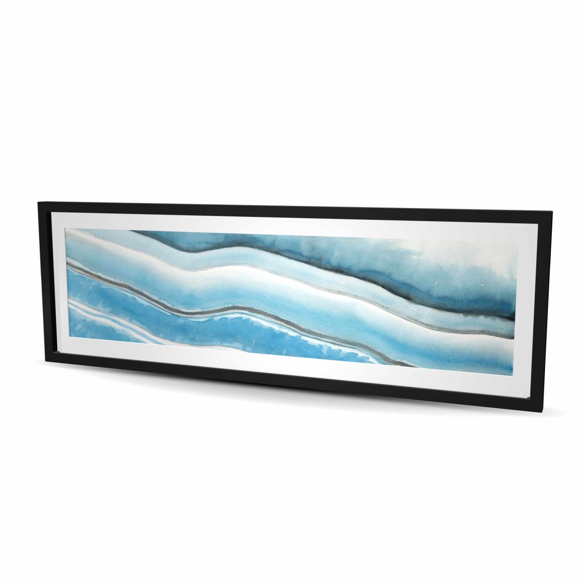 C1FM2060CVNMAA 20 x 60 in. Textured Geode - Abstract Minerals Framed Matted Print Decor