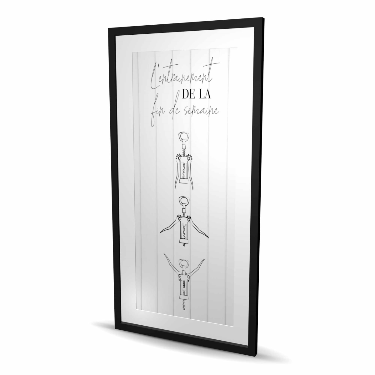 C1FM2448GEV63M 24 x 48 in. L-Entrainement De La Fin De Semaine - Black & White Print