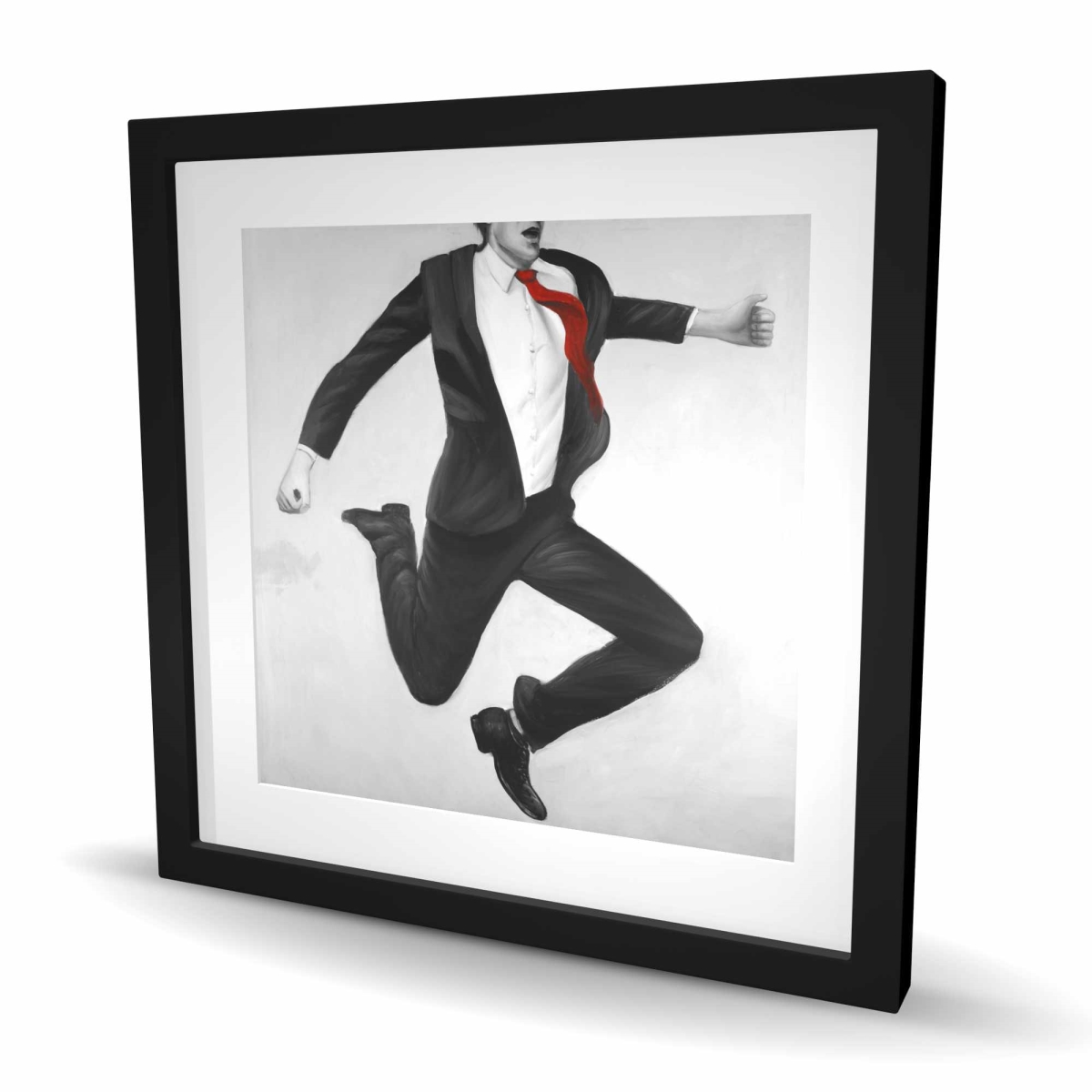 C1FM2424B59M55 24 x 24 in. Happy Classic Man - Framed Matted Print for Home Decor