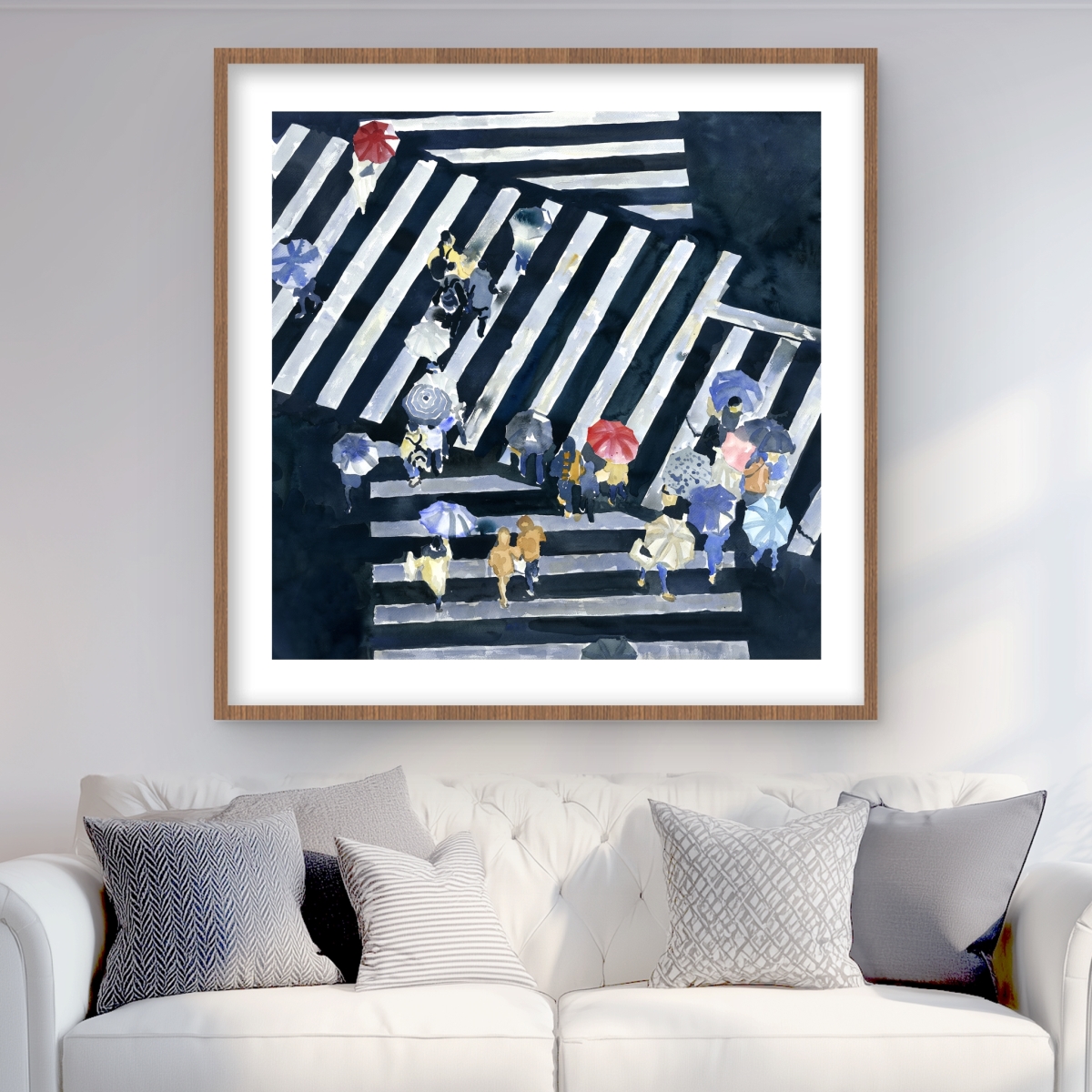 C1FM3636X3ZI2R 36 x 36 in. Main Street - Street Scenery Man Cave Framed Print Decor