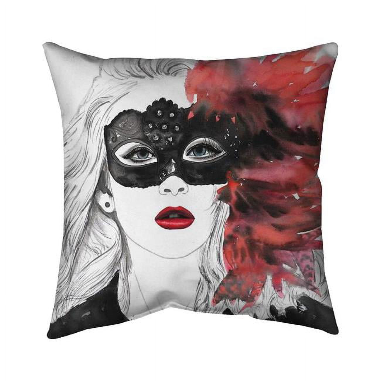 16 x 16 in. Masked Ball-Double Sided Print Indoor Pillow Cover