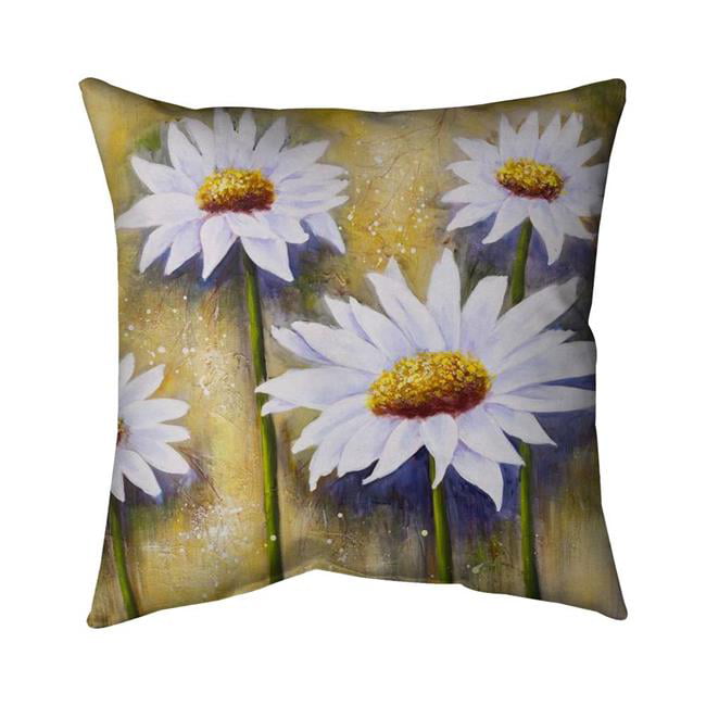 16 x 16 in. Daisies At Sun-Double Sided Print Indoor Pillow Cover