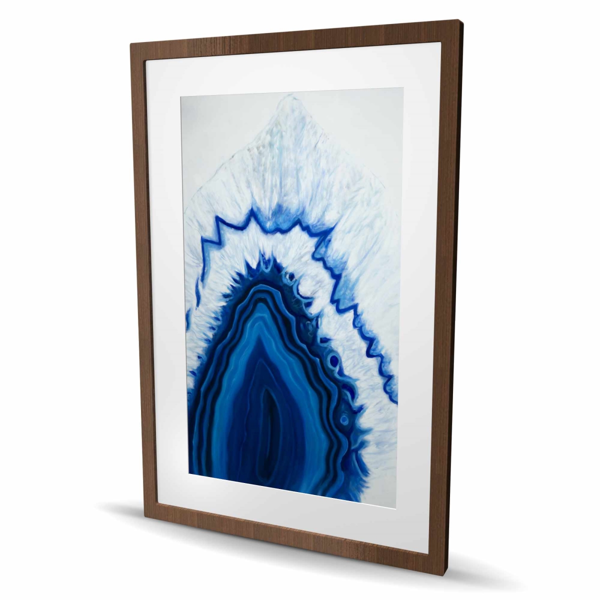 C1FM2436R9LDLE 24 x 36 in. Agate Geode Slice - Contemporary Framed Matted Print Decor