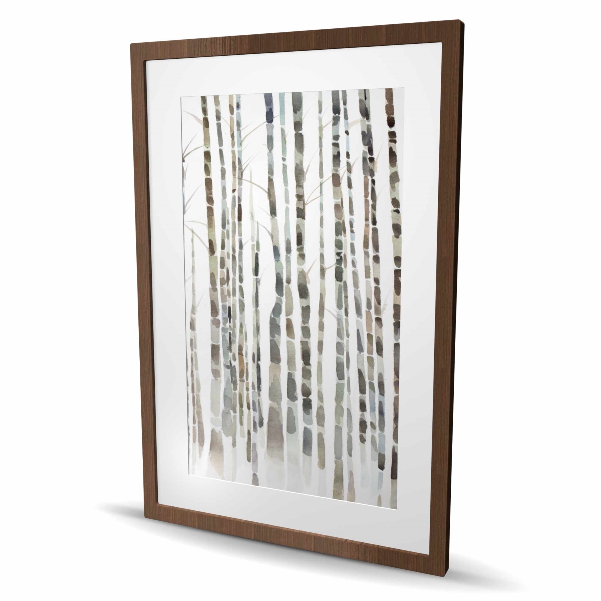 C1FM2436RKSK0V 24 x 36 in. Birch Trees Forest - Framed Matted Print for Home Decor