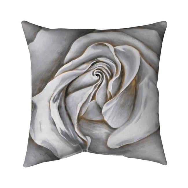 16 x 16 in. White Rose Delicate-Double Sided Print Indoor Pillow Cover