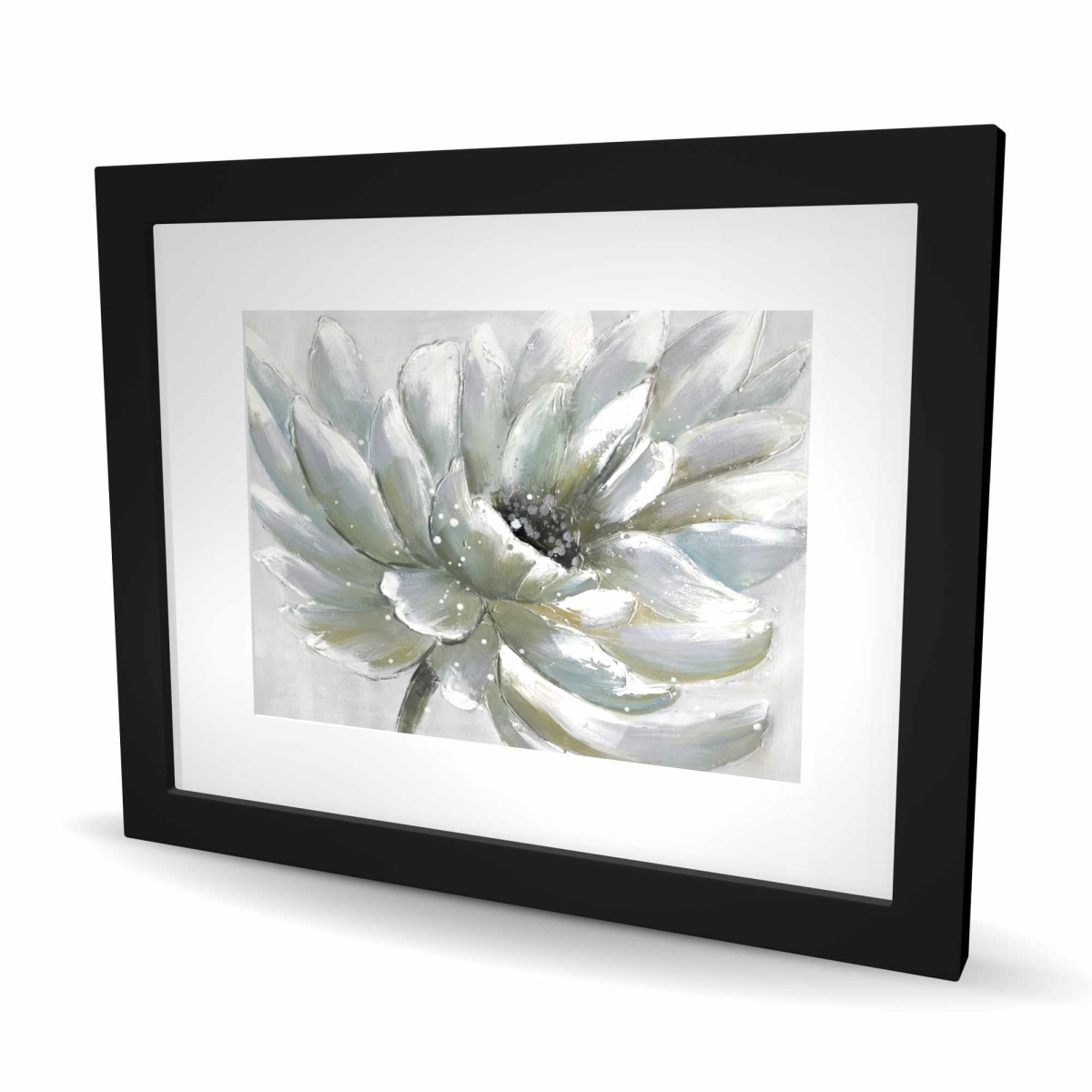 C1FM16206D016R 16 x 20 in. White Chrysanthemum - Botanical Office Framed Matted Print