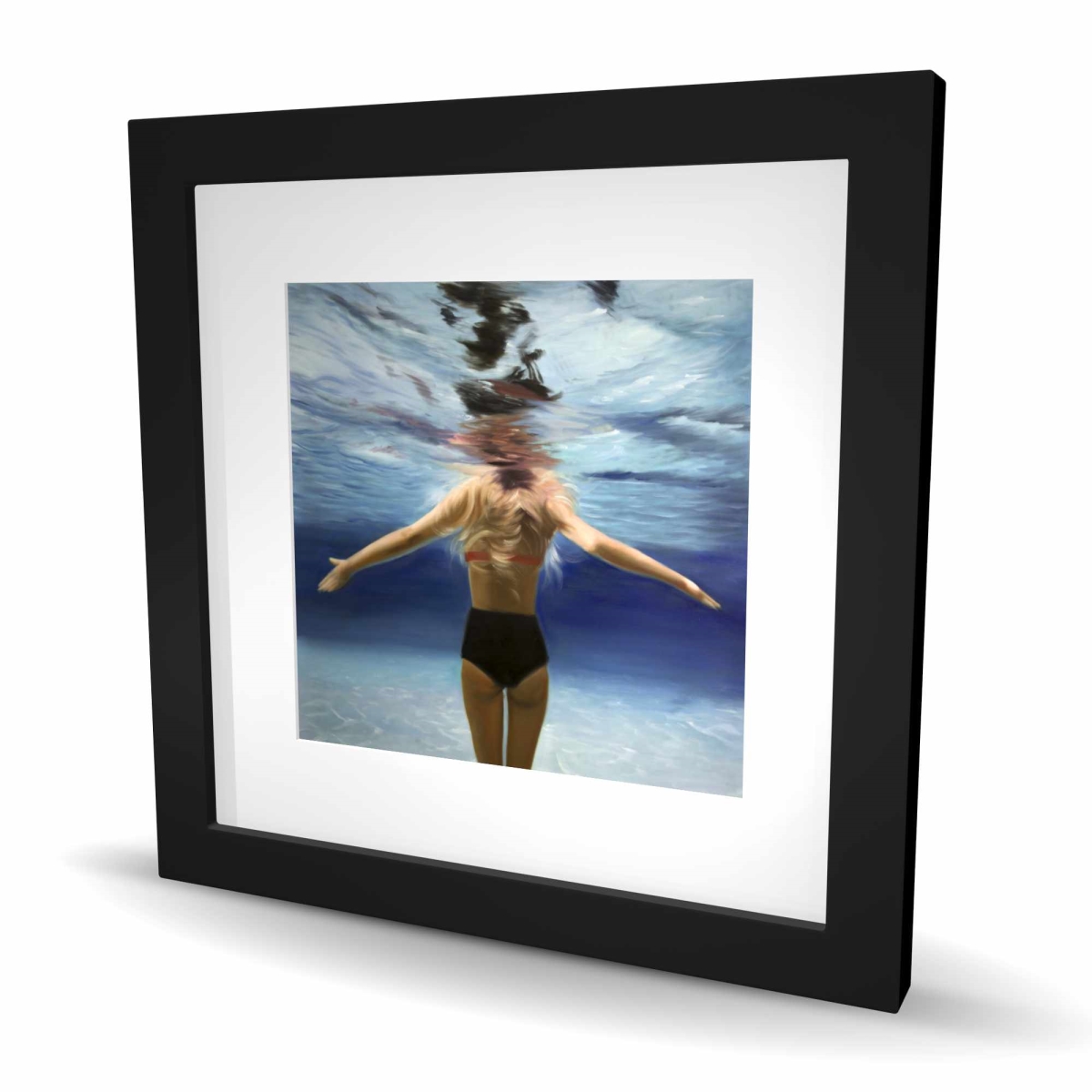 C1FM1616YK07US 16 x 16 in. Under the Sea - Framed Matted Print for Home Decor