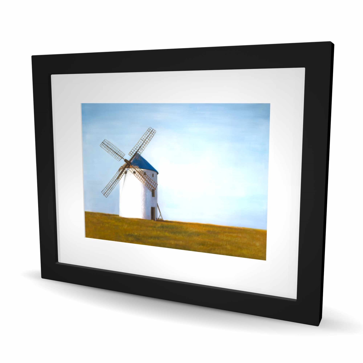 C1FM1620KHMXVS 16 x 20 in. Big Windmill - Framed Matted Print for Home Decor Landscapes