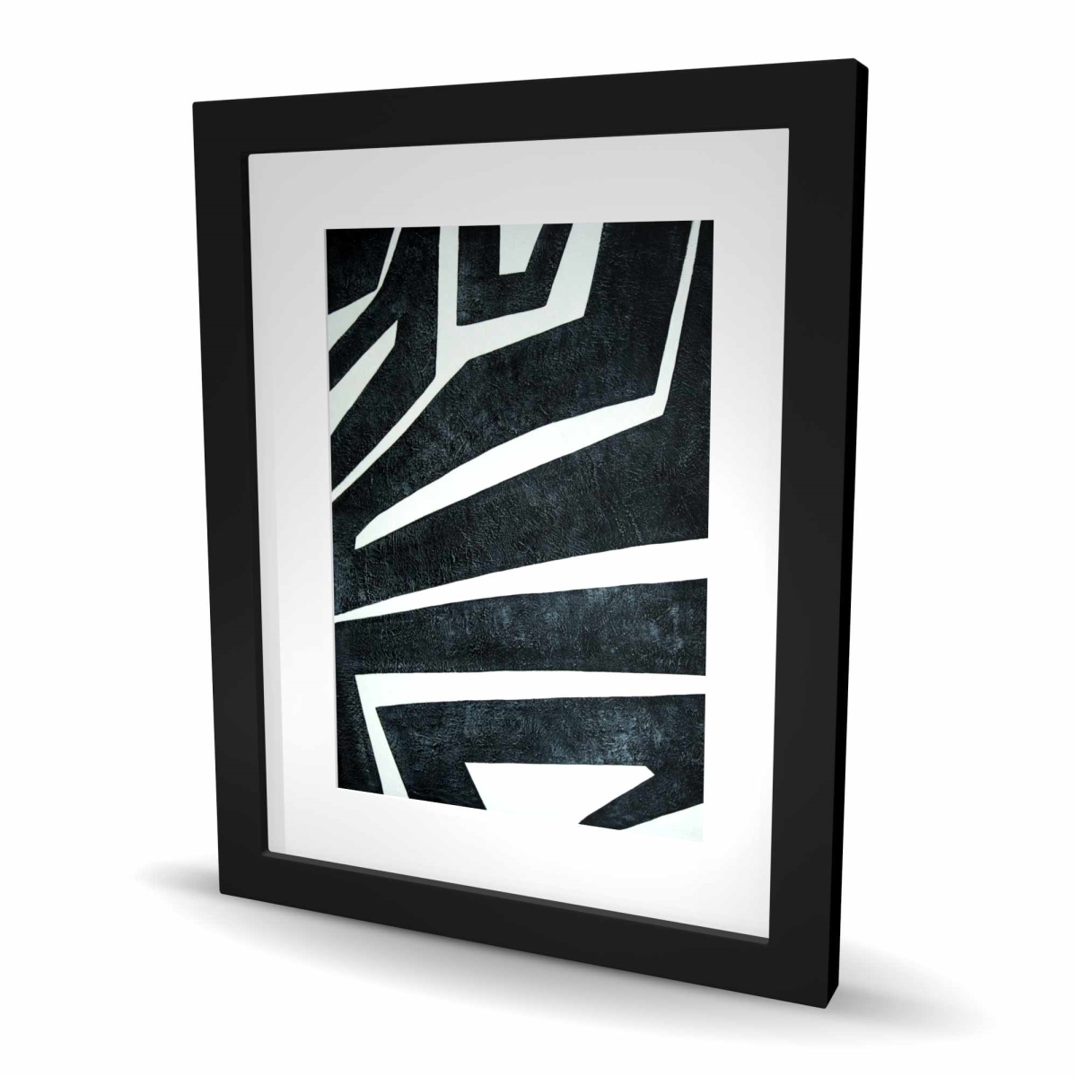 C1FM1620NEHF1F 16 x 20 in. Labyrinth - Black & White Framed Matted Print for Home Decor