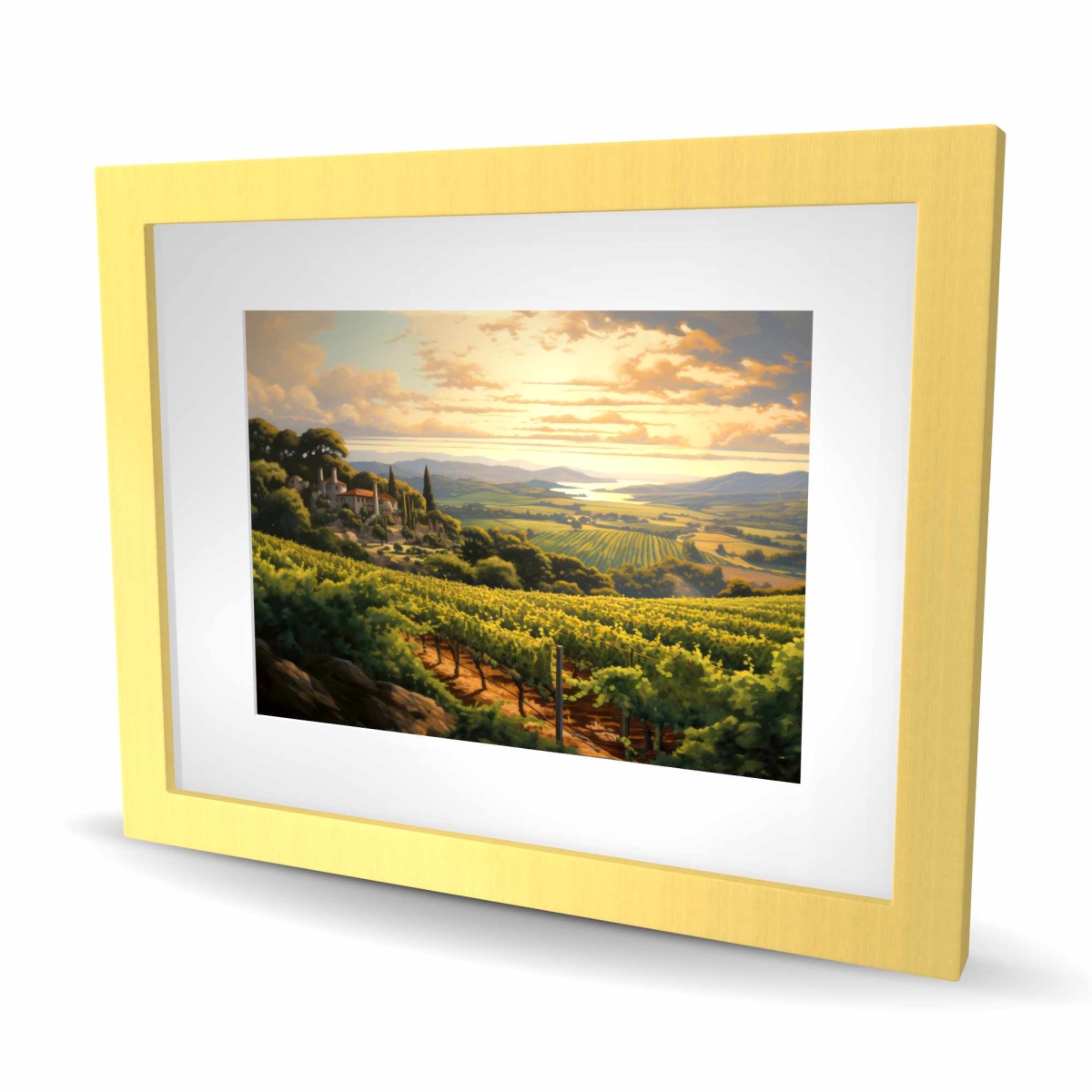 C1FM16206V8FT5 16 x 20 in. Calm Dusk - Office Mountains Framed Matted Print for Decor