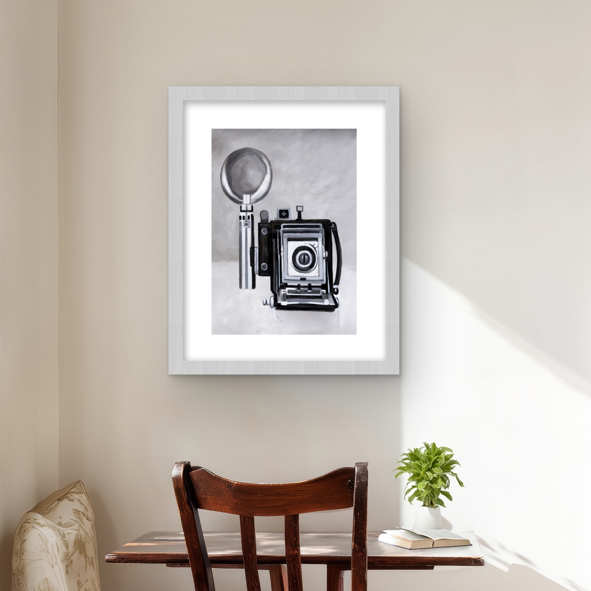C1FM1620KS1ZZI 16 x 20 in. Antique Camera - Framed Matted Print for Home Decor