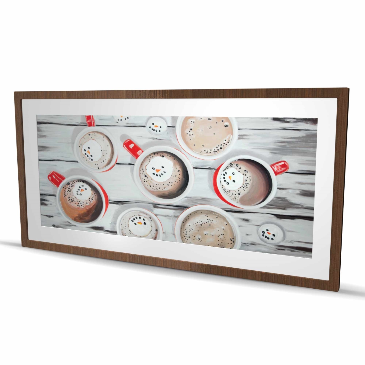 C1FM24483A2CMO 24 x 48 in. Holiday Hot Chocolate - Brown Rustic Framed Matted Print