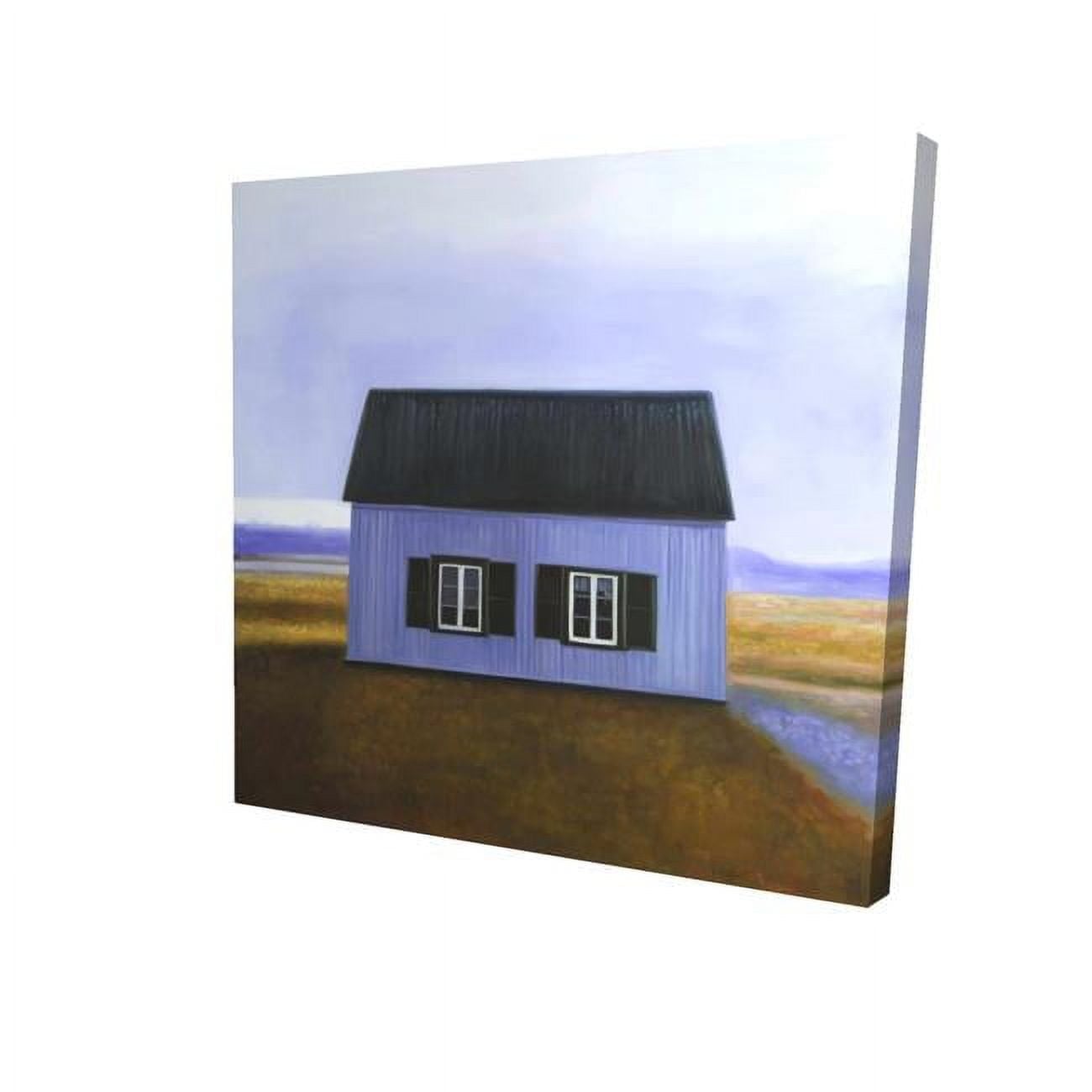 16 x 16 in. Blue Barn-Print on Canvas